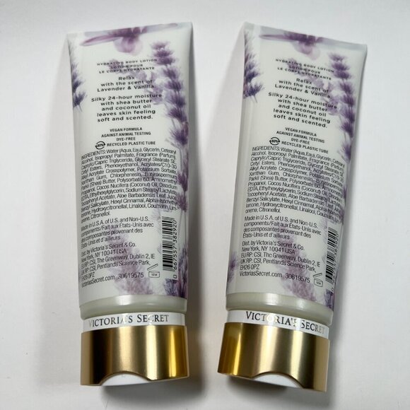 Victoria Secret Lavender & Vanilla Relax 24-Hour Moisture Body Lotion 8 fl oz - Picture 2 of 3